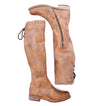 A pair of Manchester III boots by Bed Stu, made of tan leather with zippers on the side.