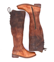 A pair of Bed Stu Manchester Wide Calf boots on a white background.