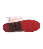 A pair of "Manchester Wide Calf" shoes by Bed Stu with red soles on a white background.