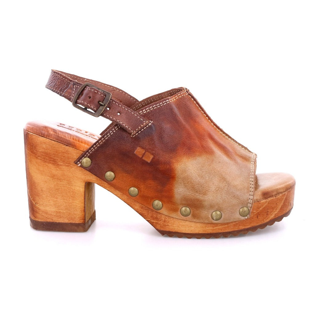 A Marie women's sandal with a wooden heel from Bed Stu.