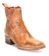 A women's Tan Leather Merryli ankle boot by Bed Stu.