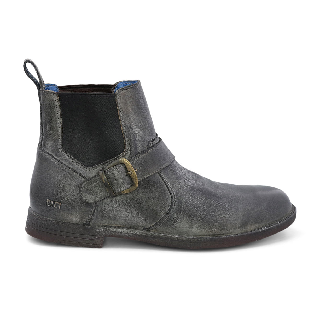 Men's grey leather Bed Stu Michelangelo chelsea boots.