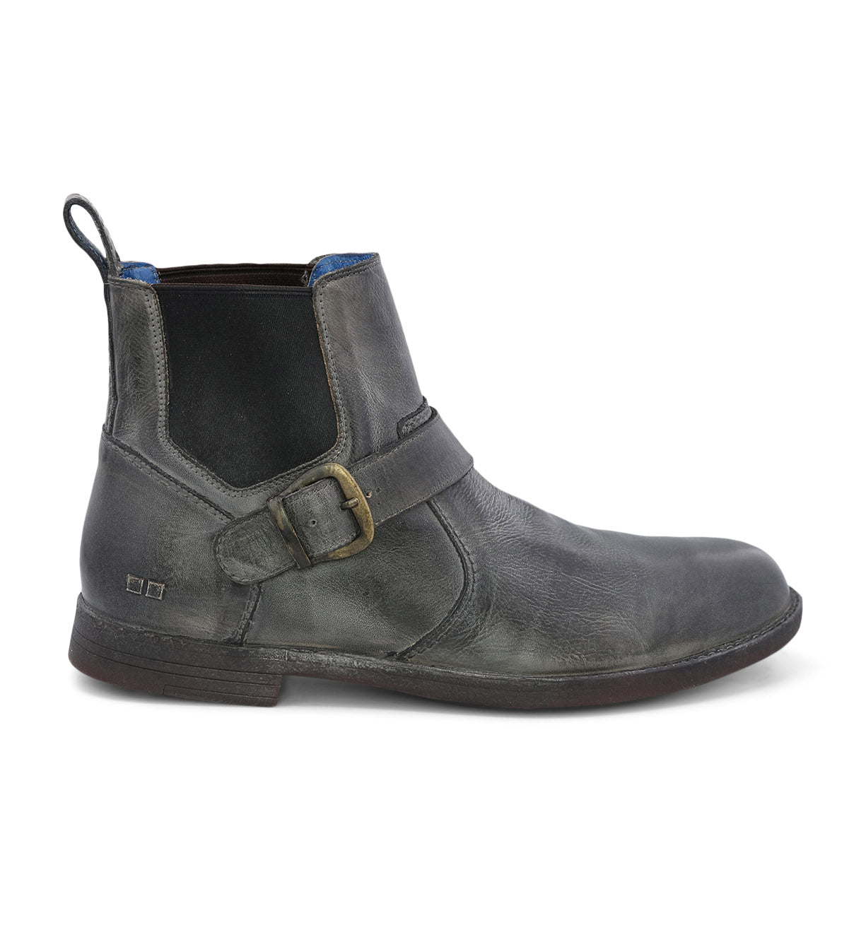 Men's grey leather Bed Stu Michelangelo chelsea boots.