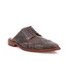 A pair of Mickie men's brown leather oxford shoes by Bed Stu.