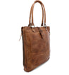 The Mildred women's brown leather tote bag by Bed Stu.