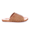 Bed Stu Women's Minerva tan leather slide sandals.