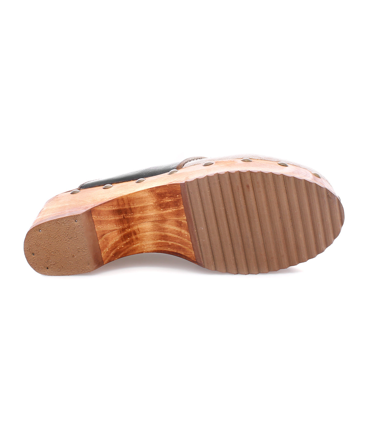 A pair of eco-friendly women's Bed Stu Mista shoes with a clog bottom.
