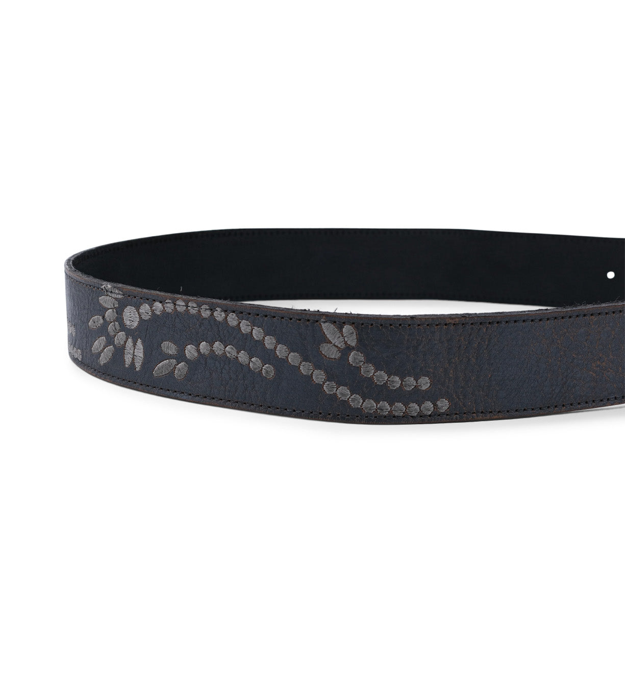 A Mohawk belt by Bed Stu with silver studs and flowers.