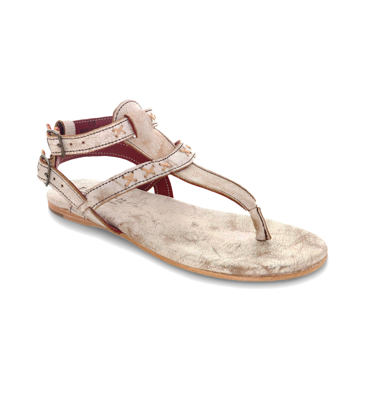 A pair of Bed Stu Moon women's sandals with studs and straps.