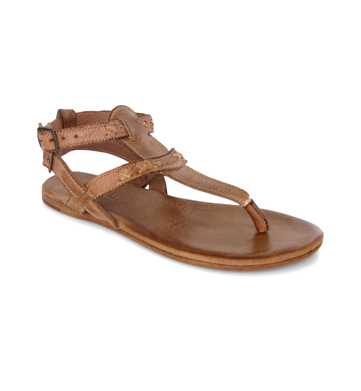 A women's Moon leather sandal with two straps by Bed Stu.