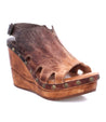 A women's brown Naiya wedge sandal with studded details by Bed Stu.