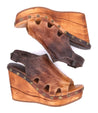 A pair of Naiya women's wooden wedge sandals from Bed Stu.
