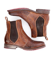 A pair of brown pure leather Nandi chelsea boots by Bed Stu.