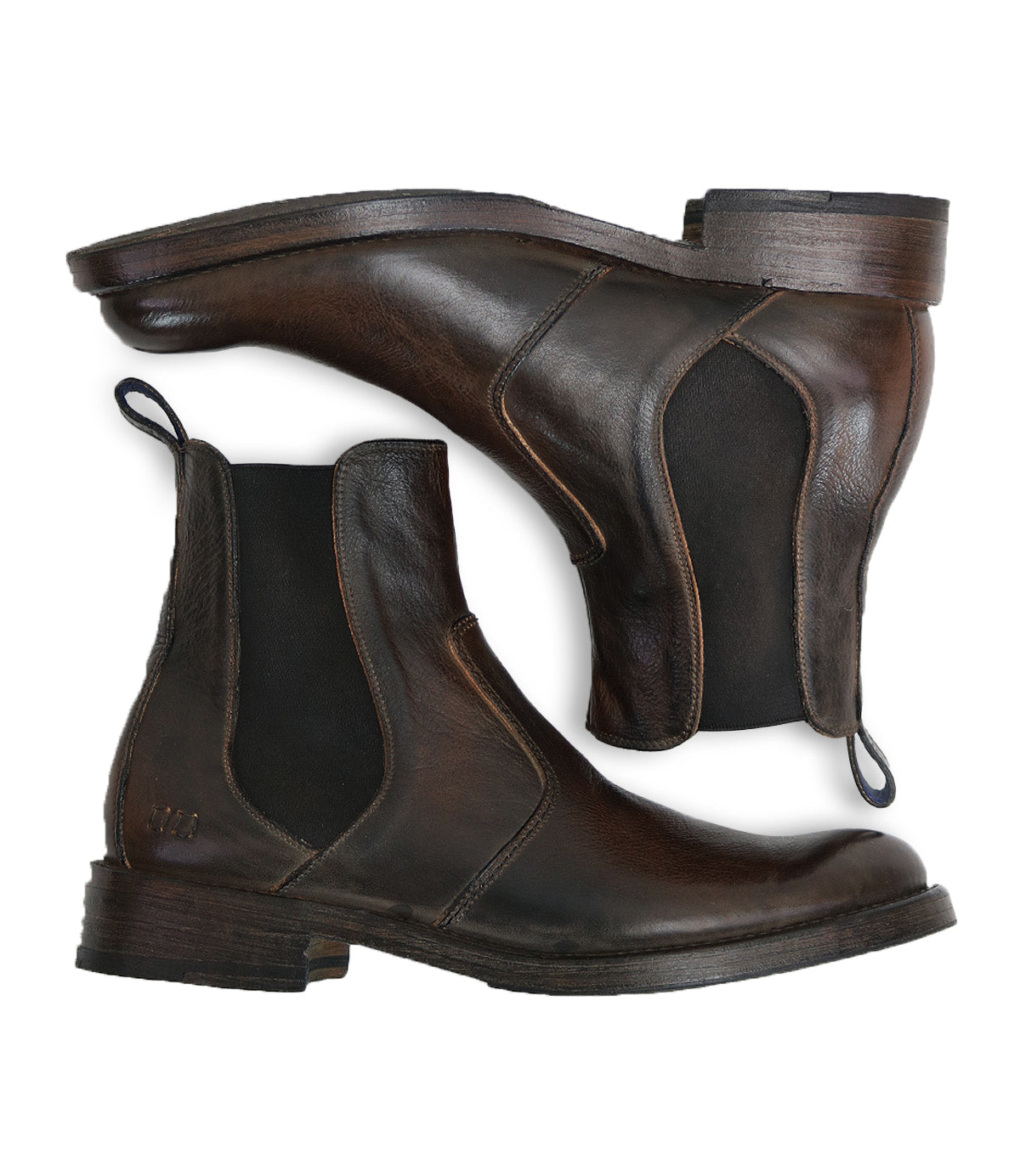 Bed Stu Cobbler Series Chelsea Brown/Black Leather Ankle Pull On Mens Boots 9.5 Men main image 4