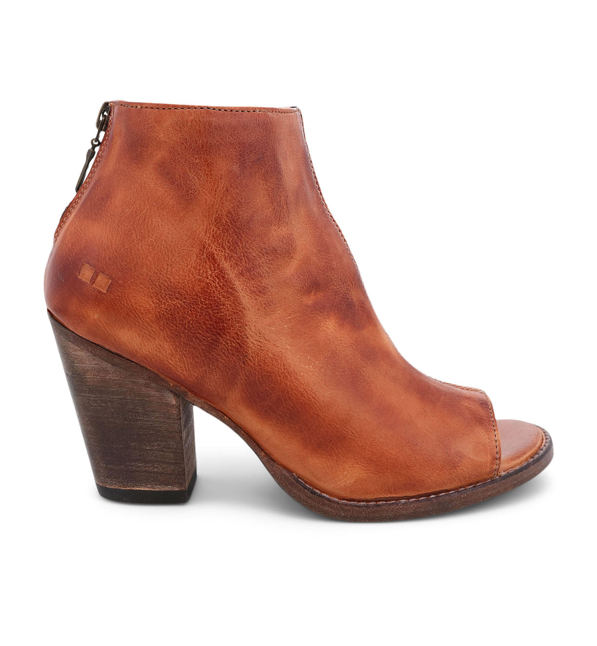 A Onset leather ankle boot with a wooden heel from Bed Stu.
