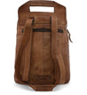 A Patsy backpack by Bed Stu, made of brown leather and featuring a zippered compartment.
