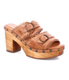 A women's Poly sandal with a wooden heel and straps by Bed Stu.
