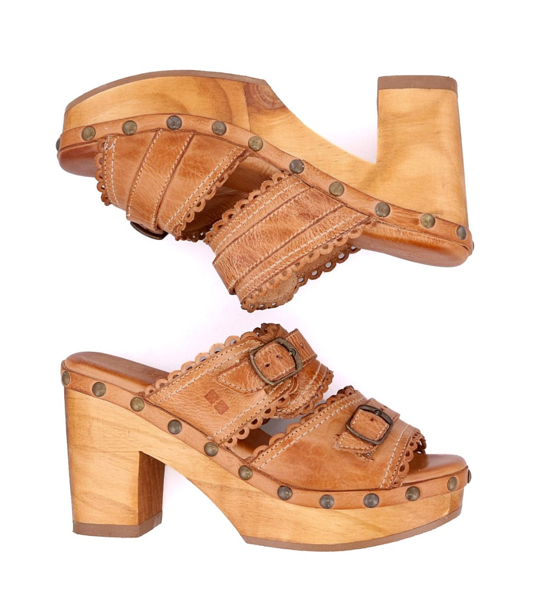 A pair of Poly sandals by Bed Stu with straps and buckles.