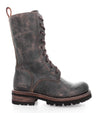 A pair of Bed Stu women's boots with lace ups and a leather sole.