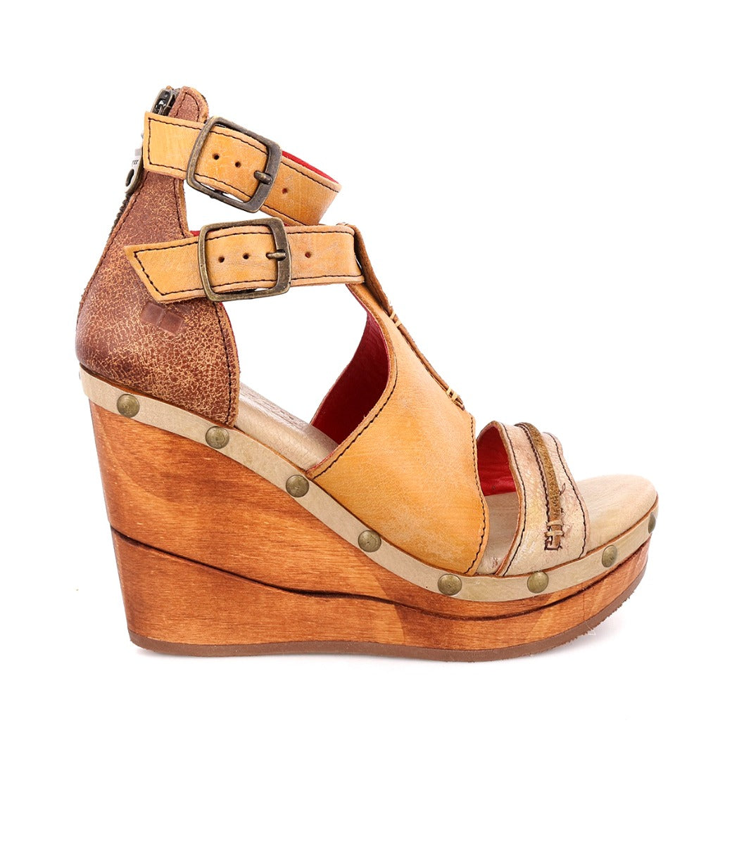 A women's wedge sandal with straps called Princess by Bed Stu.