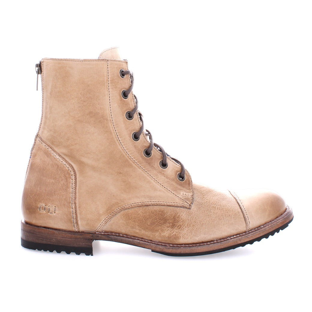 A Protege men's tan boot with a leather sole from Bed Stu.