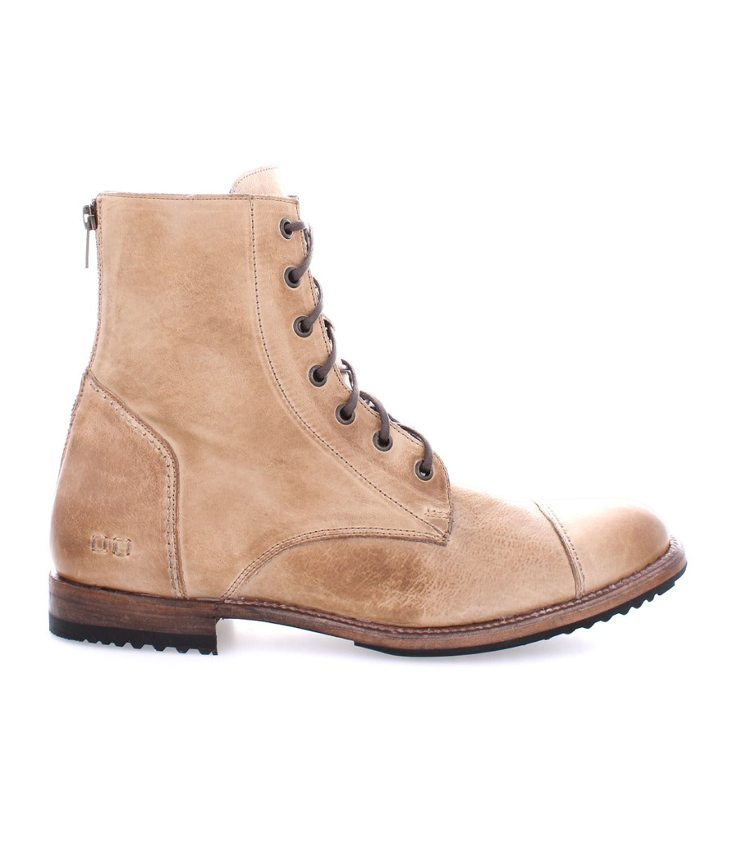 A Protege men's tan boot with a leather sole from Bed Stu.