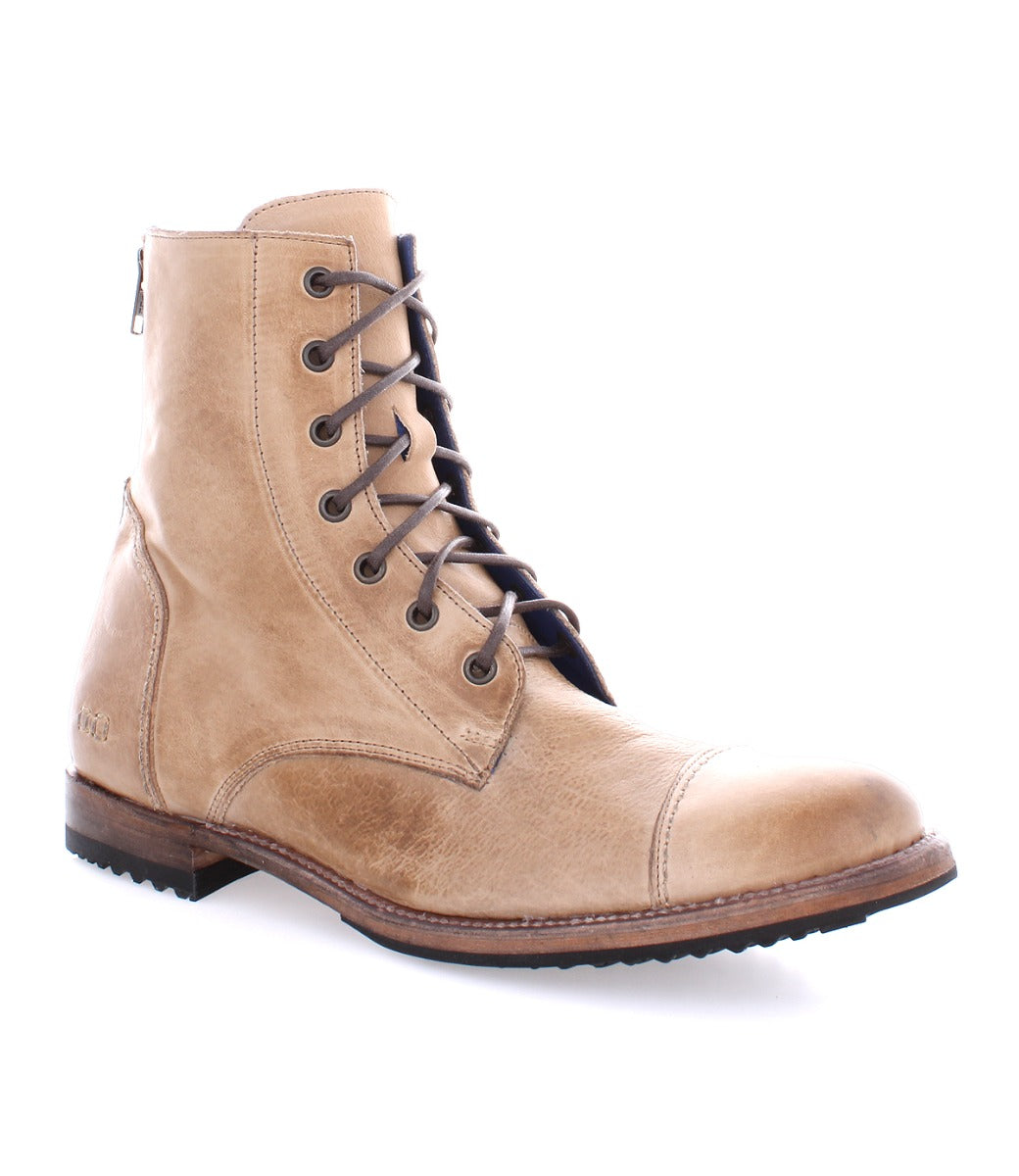 A Protege men's tan boot with a leather sole from Bed Stu.