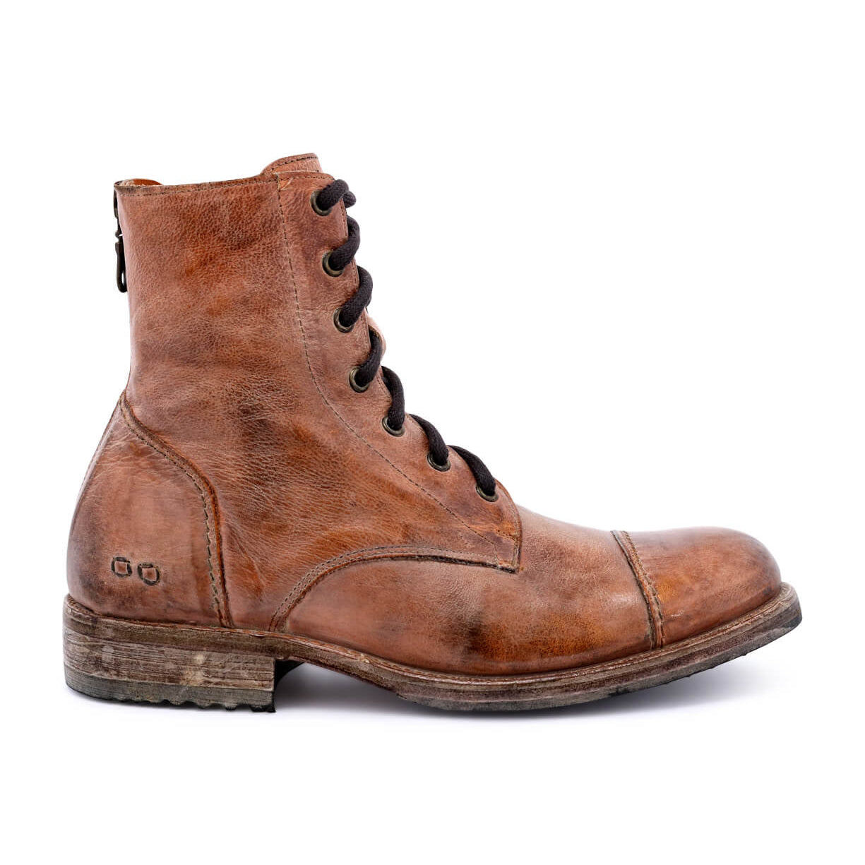 A men's Brown Leather Boot with laces called Protege from the brand Bed Stu.