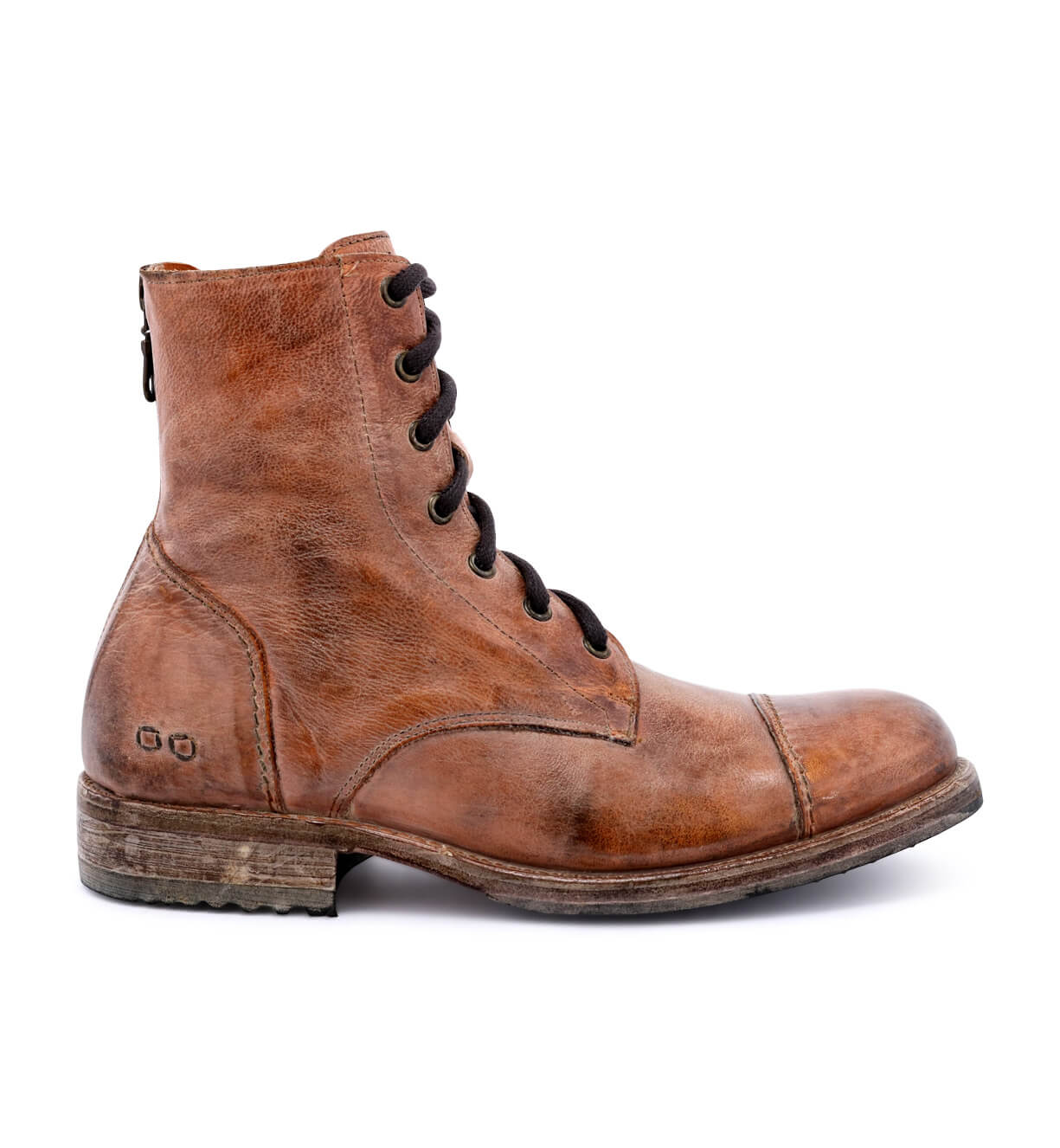 A men's Brown Leather Boot with laces called Protege from the brand Bed Stu.