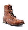 A men's brown leather Protege boot with laces by Bed Stu.
