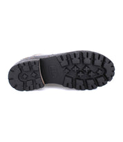 A pair of Bed Stu Quatro III shoes with black soles on a white background.