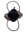 A black leather Rachel handbag with a handle by Bed Stu.