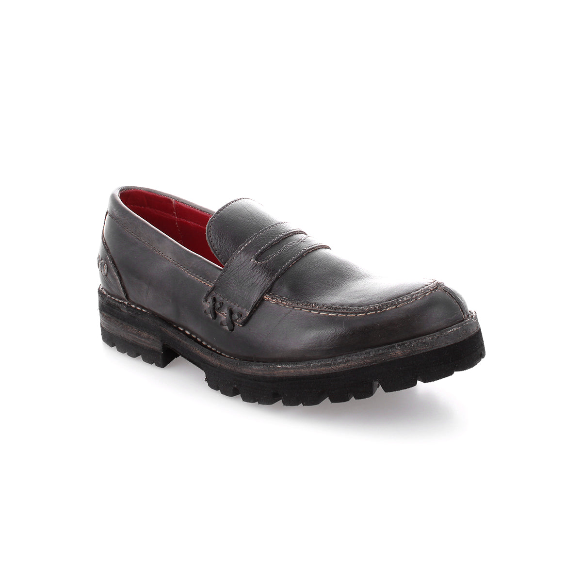 A women's black Reina III loafer with a black sole.
