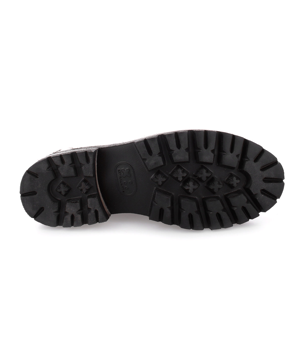 The sole of a Reina III shoe by Bed Stu on a white background.