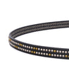 A Rico black leather belt with gold studs by Bed Stu.