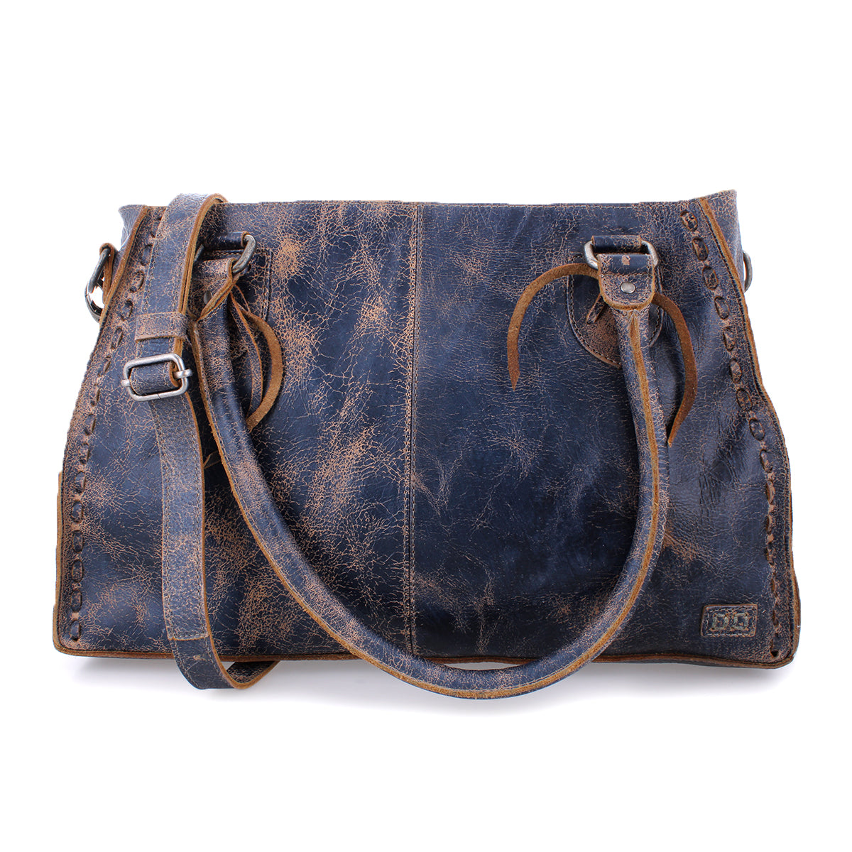 A Rockababy handbag by Bed Stu in cobalt lux color.