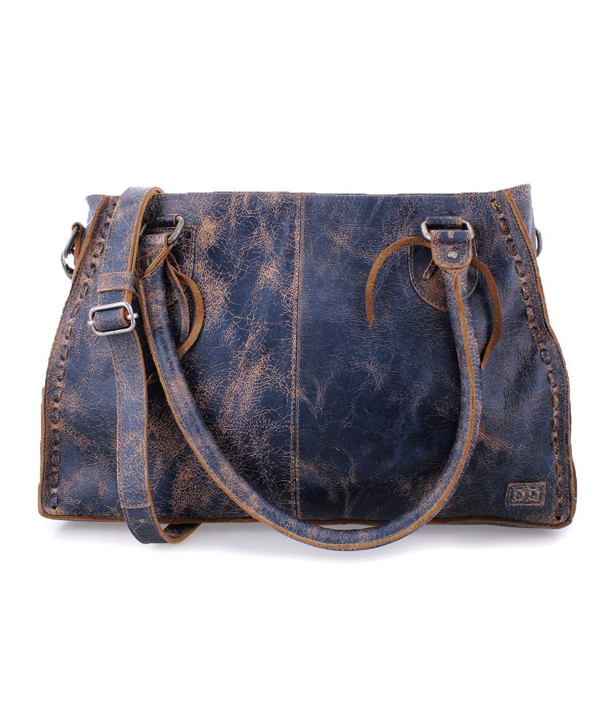 A Rockababy handbag by Bed Stu in cobalt lux color.