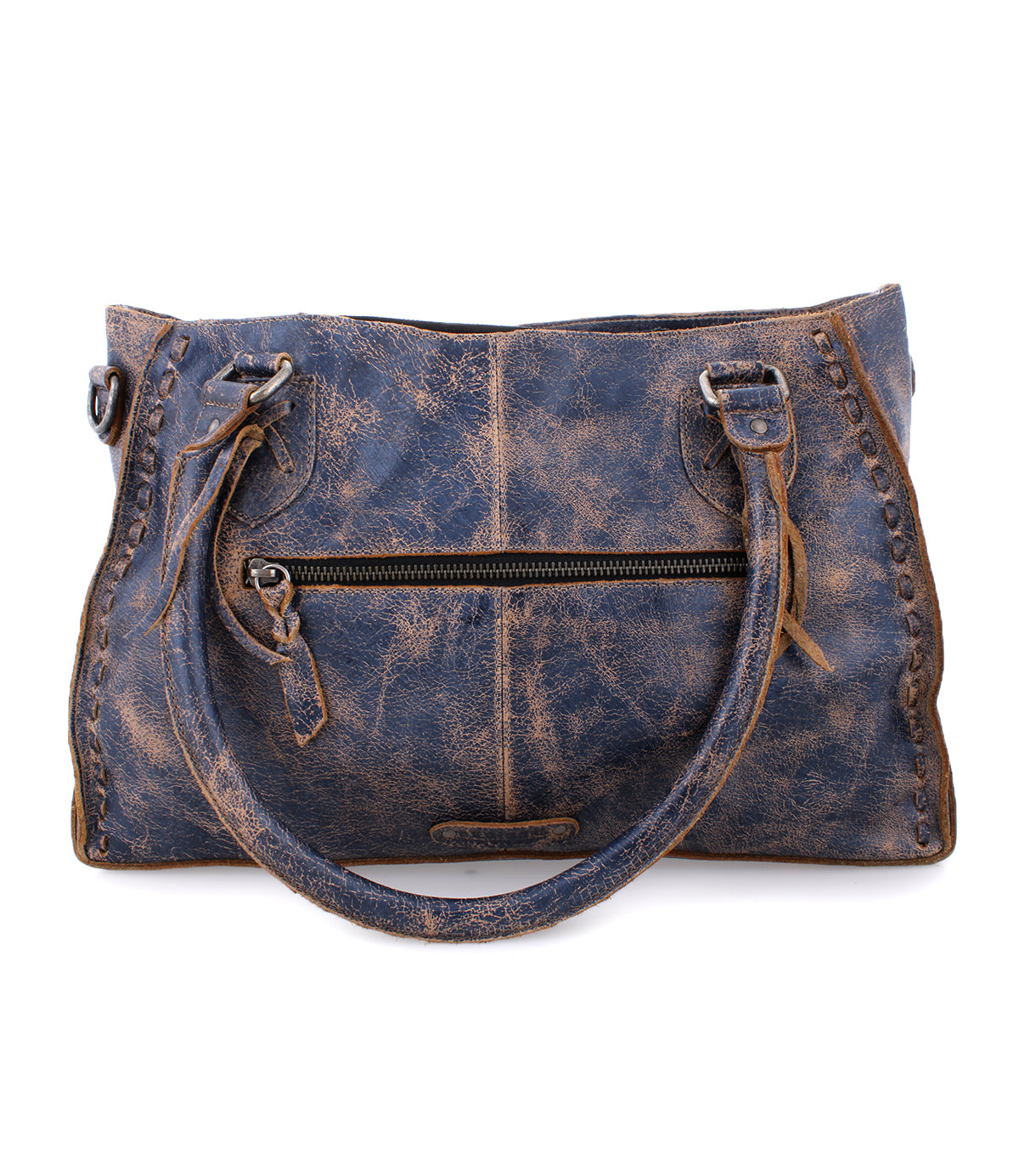 A Rockababy blue leather handbag by Bed Stu.