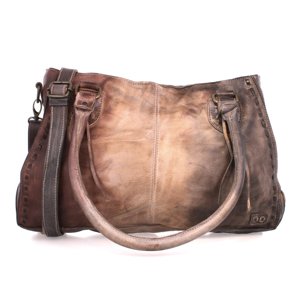 A Rockababy brown leather handbag with a handle from Bed Stu.