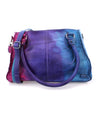 A pink, purple and blue dyed leather Rockababy handbag with a strap by Bed Stu.