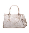A Rockaway white leather handbag with a strap by Bed Stu.