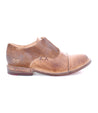 A men's brown derby shoe with a leather sole, the Bed Stu Rose.