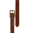 A brown leather Ross belt with a metal buckle from Bed Stu.