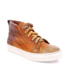 A men's brown leather high top sneaker named the Rossela by Bed Stu.