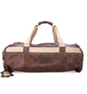 A Ruslan leather duffel bag by Bed Stu with two handles.