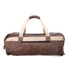 A Ruslan leather duffel bag by Bed Stu with two handles.