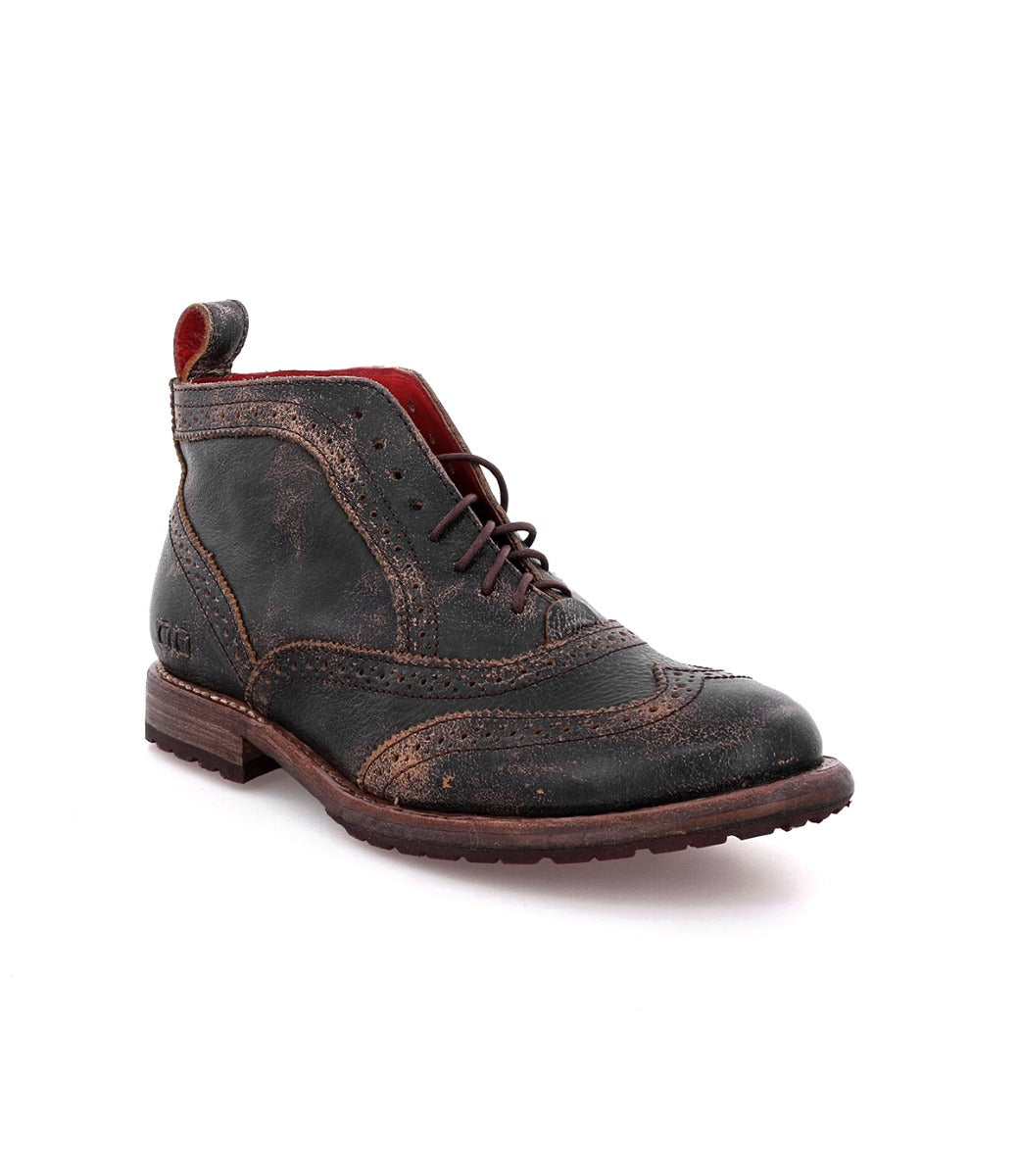 A women's Bed Stu Sally wingtip lace up boot.