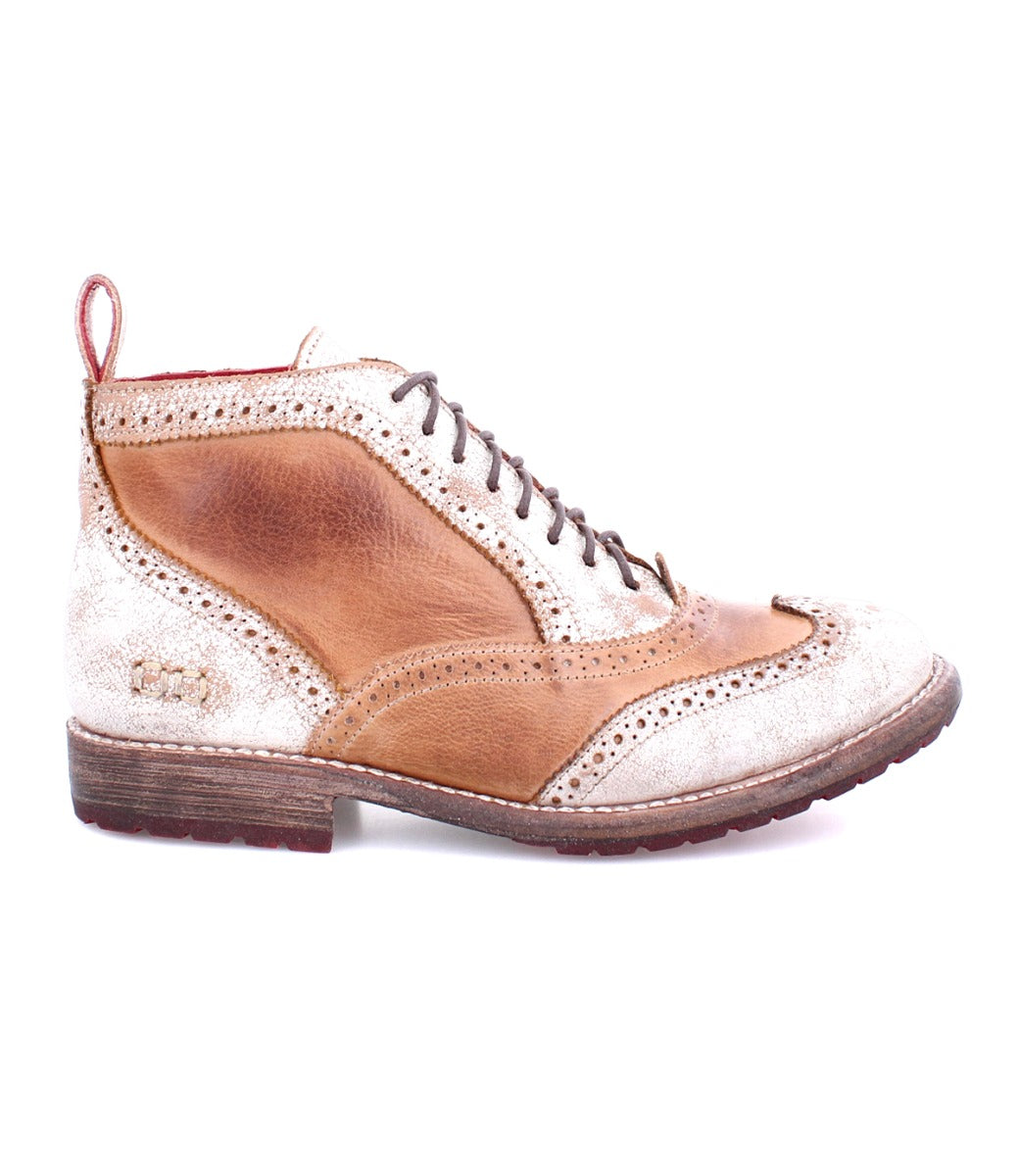 A women's Bed Stu Sally wingtip lace up boot.