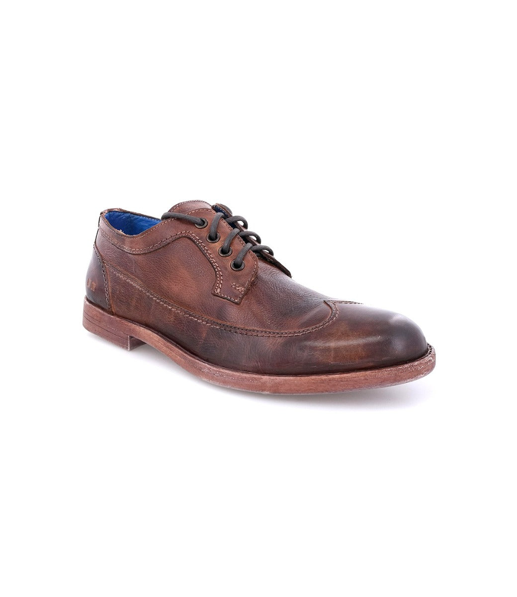 A Bed Stu men's brown lace up Sandro shoe on a white background.