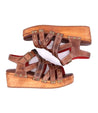 A pair of Shirley sandals by Bed Stu with straps and wooden soles.